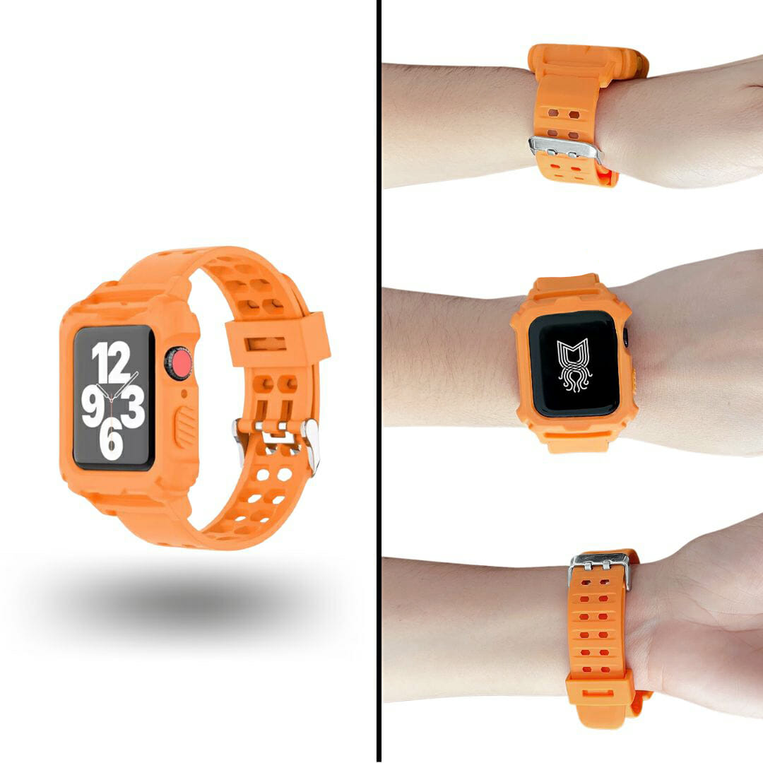 Correa de uso Rudo con case protector lateral - Naranja - Imagen 2