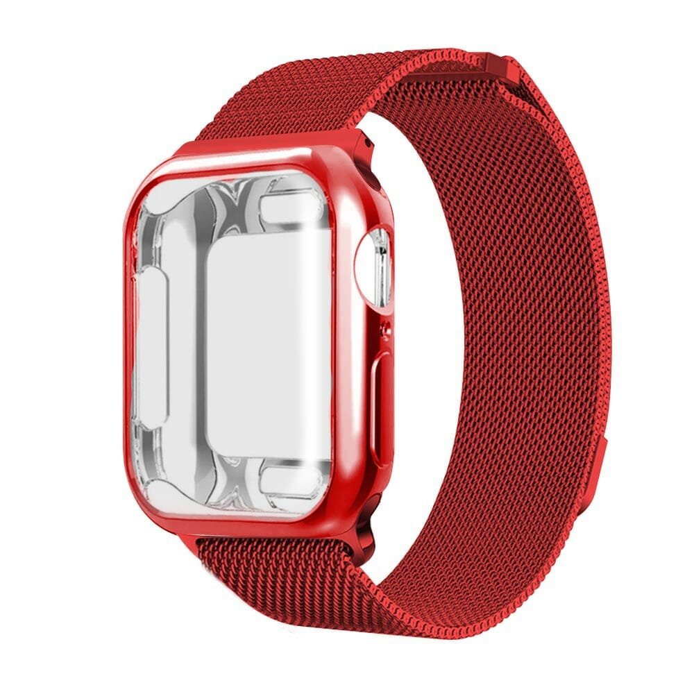 Correa metálica estilo milanés – Rojo