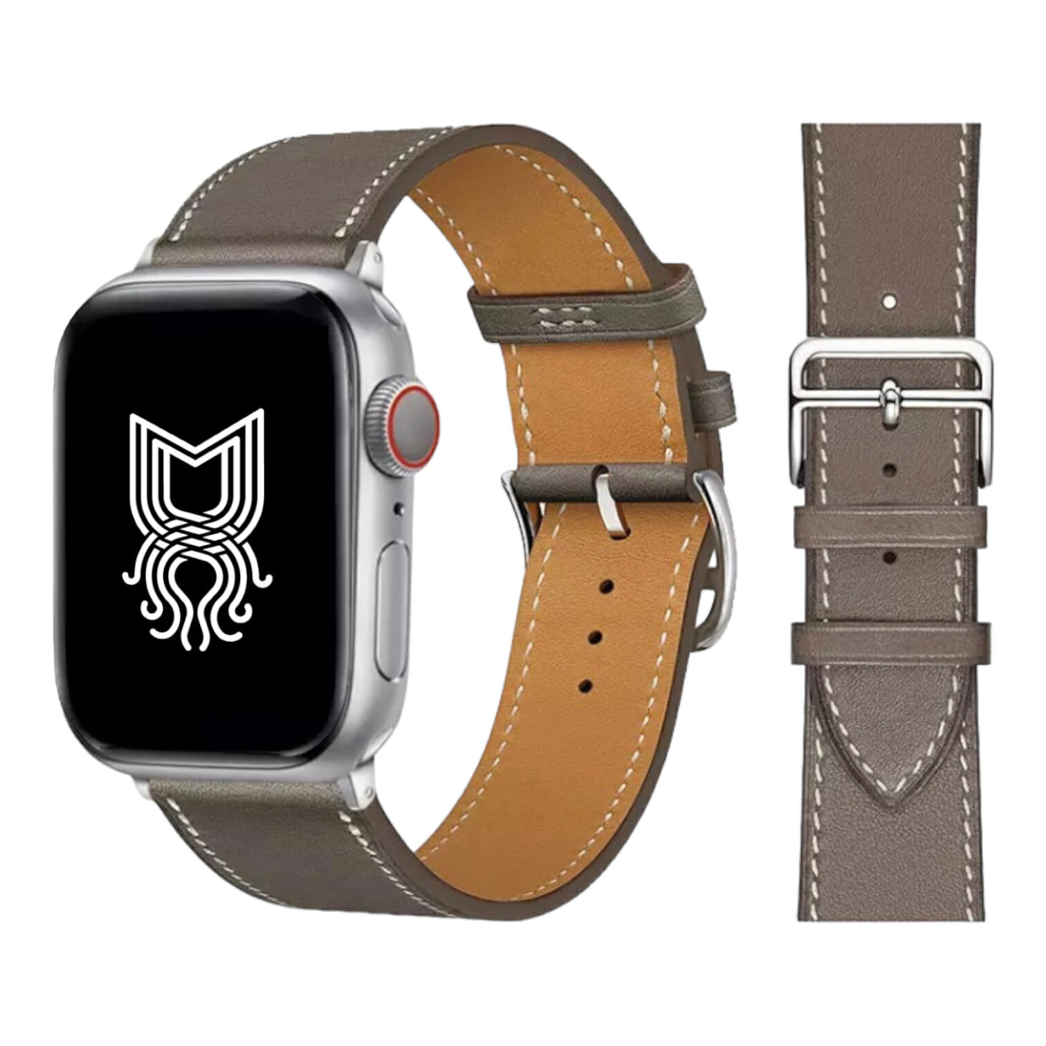 Correa estilo piel – Gris