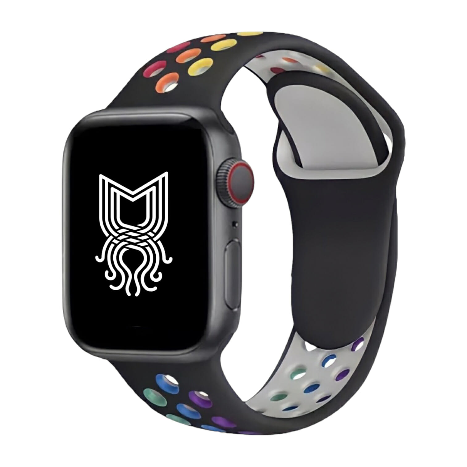 Correa estilo sport – Negro/Arcoiris