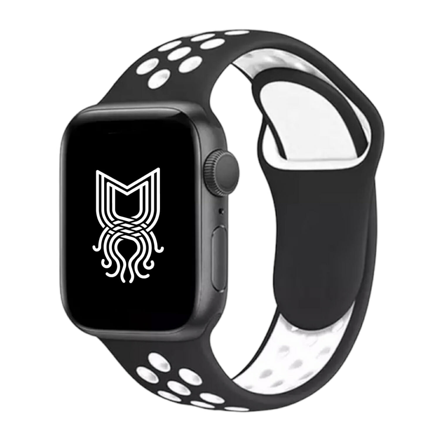 Correa estilo sport – Negro / Blanco