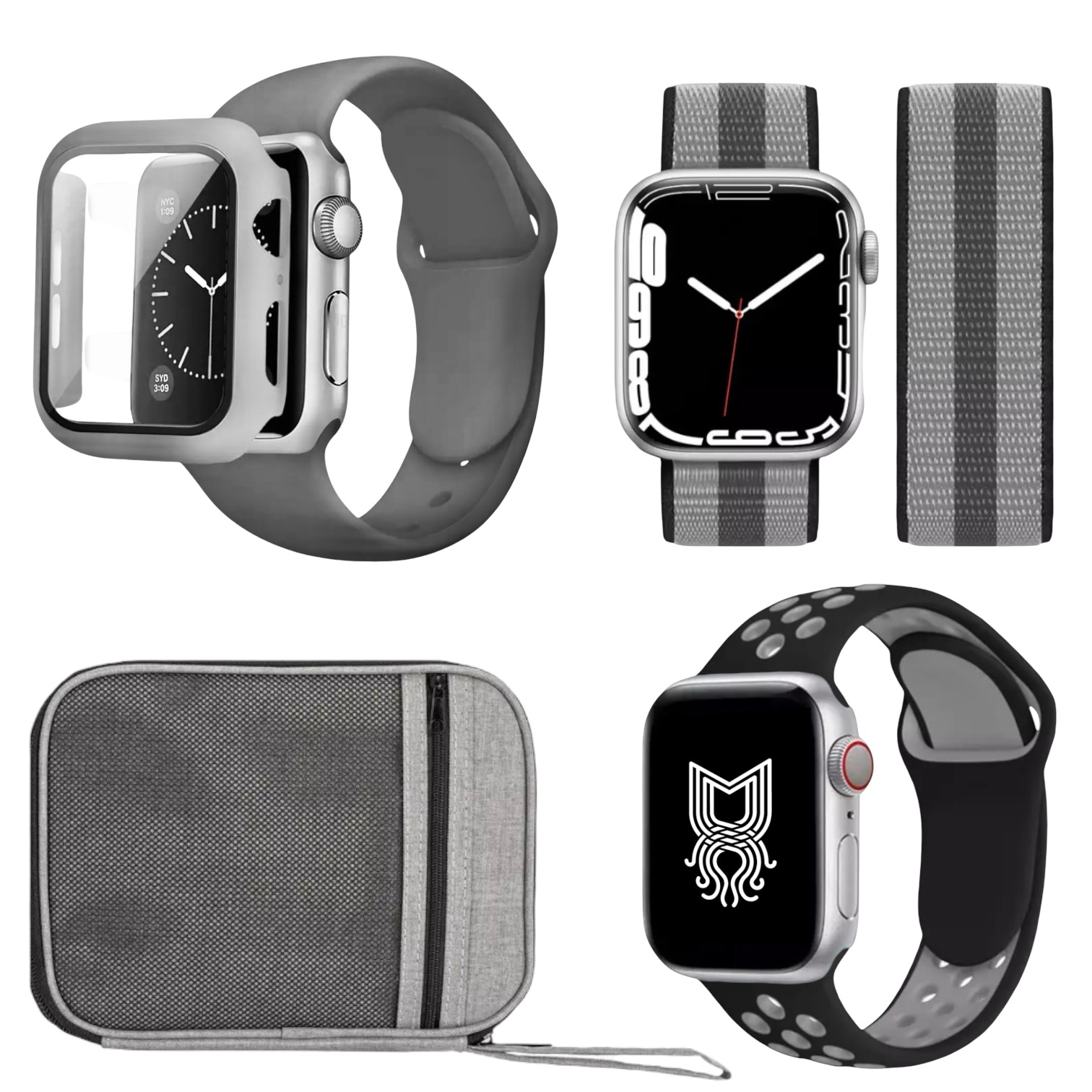 Kit Correas y Bolsa Organizadora – Gris